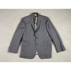 Ralph Lauren Suit Jacket 44 R Gray Wool Solid Slim Fit LRL Luxury Black Label